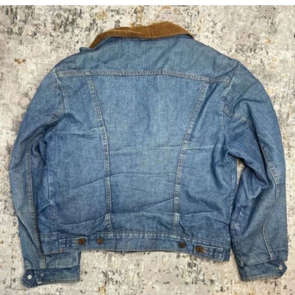 VINTAGE 1970 | Maverick Blue Bell Sherpa Denim Trucker Jacket Corduroy - Picture 7 of 15